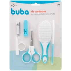 Kit cuidados Higiene Bebe Pente e Escova e Kit Manicure Buba