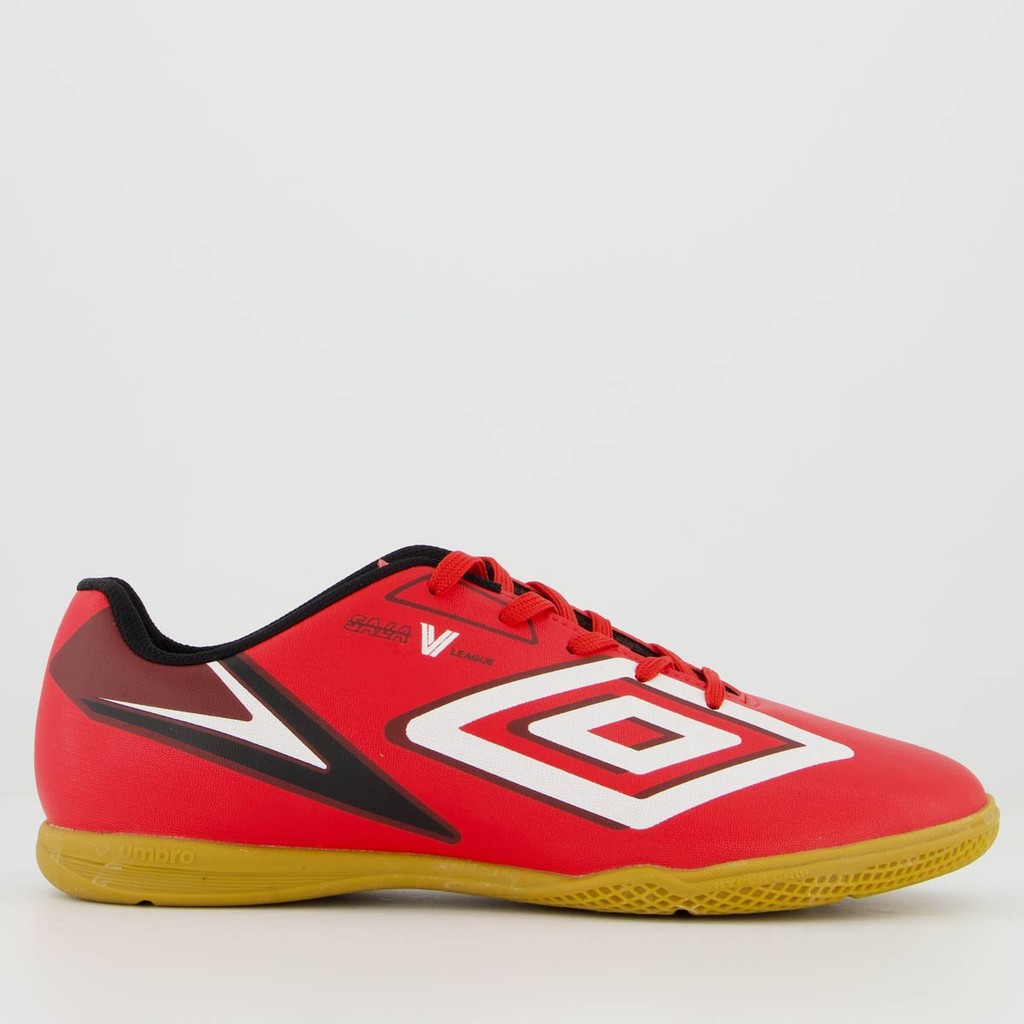 Chuteira Umbro Sala V League Futsal Vermelha em Oferta na Shopee