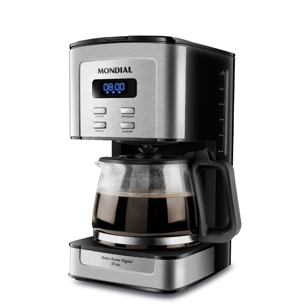 Cafeteira Elétrica Dolce Arome Mondial Digita 800W Preto/Inox 220V - l C-44-32X-SDI em Oferta na Shopee
