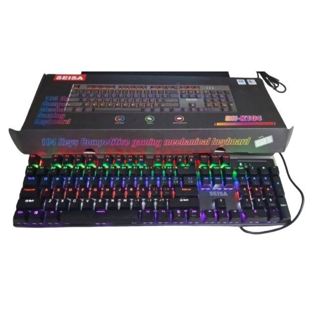 Teclado Gamer Mecânico  Led Rgb Usb Pc