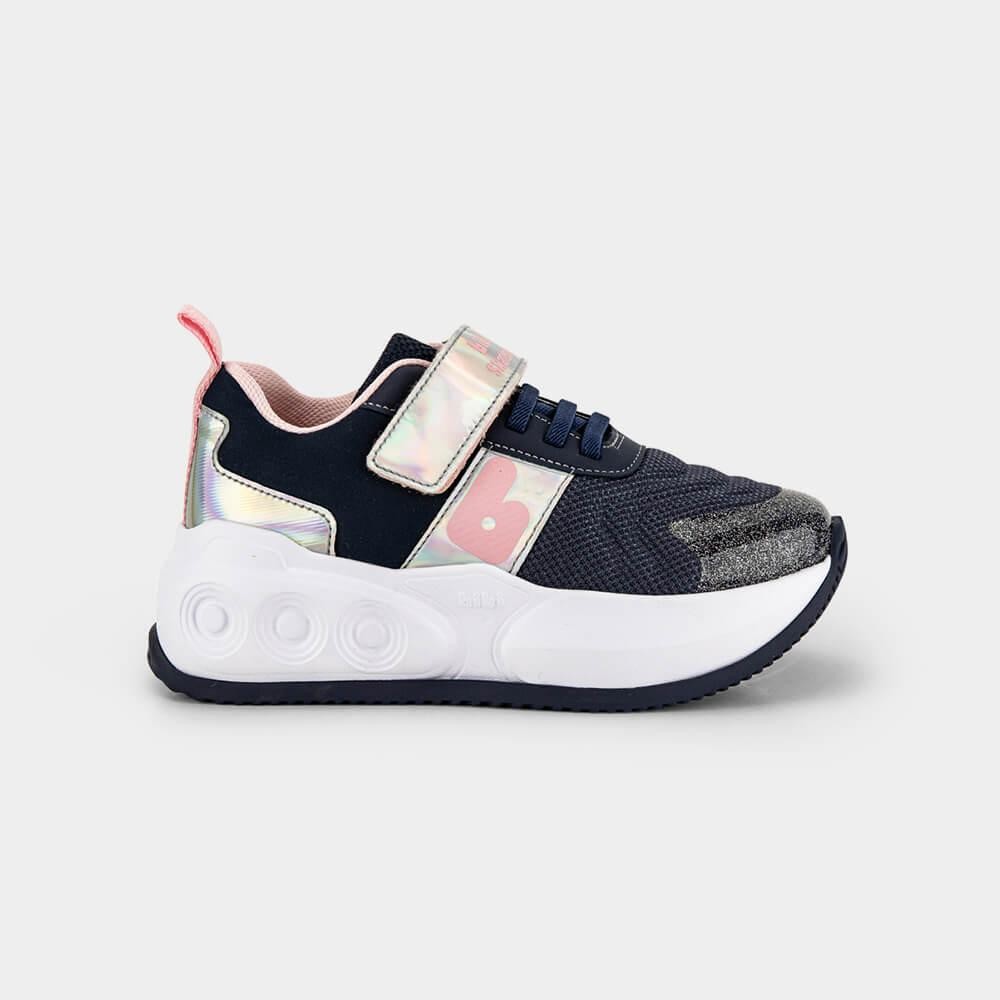 Tênis Infantil Bibi com Rodinhas Skatenis Azul Marinho Rosa - Baby & Kids Fashion