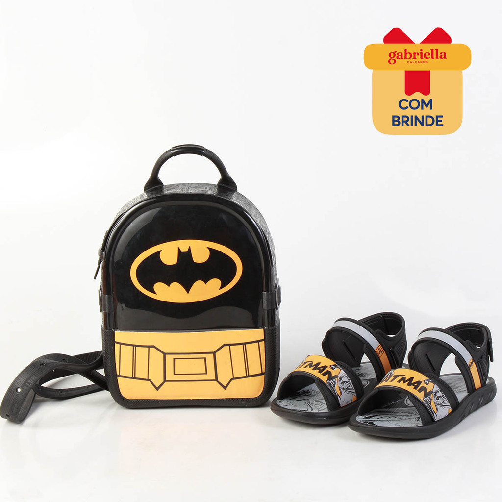 Sandália Grendene Kids Batman Liga Da Justiça Mochila Brinde
