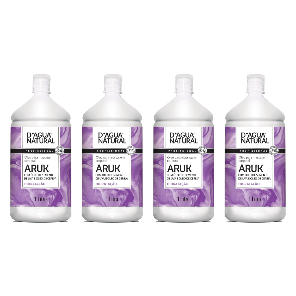 Dagua Natural Óleo Para Massagem Corporal Com Óleo De Semente De Uva e Óleo De Cereja 1L ARUK