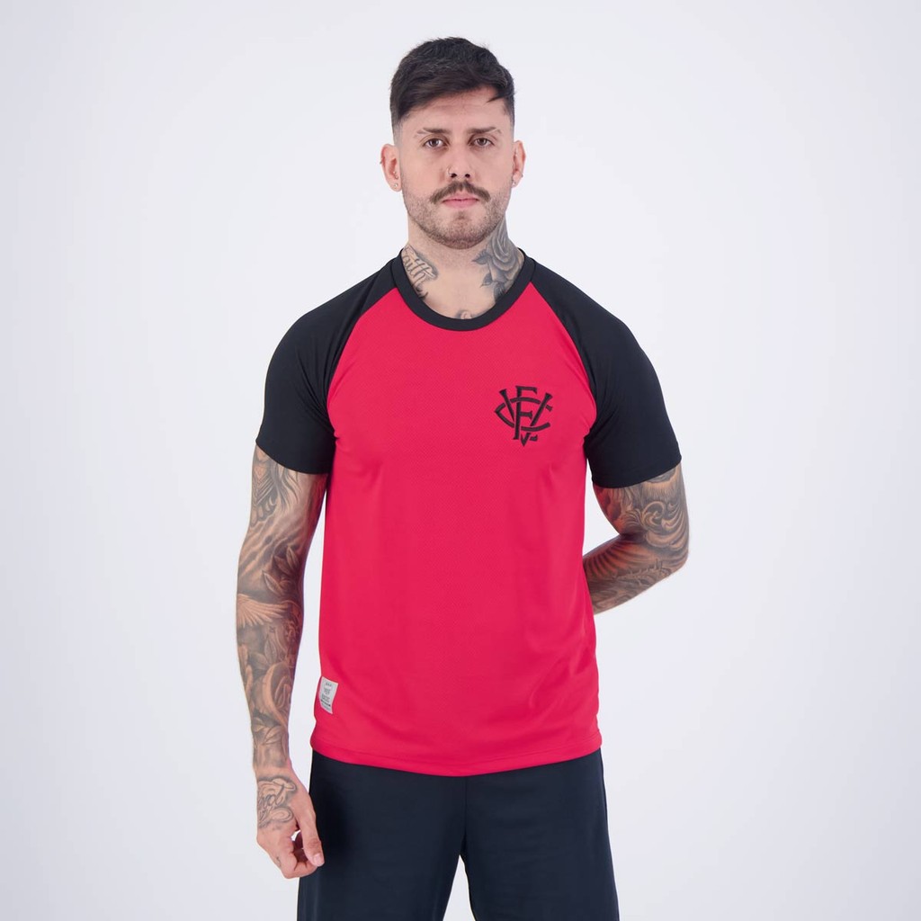 Camisa Vitória Basic Home Vermelha em Oferta na Shopee