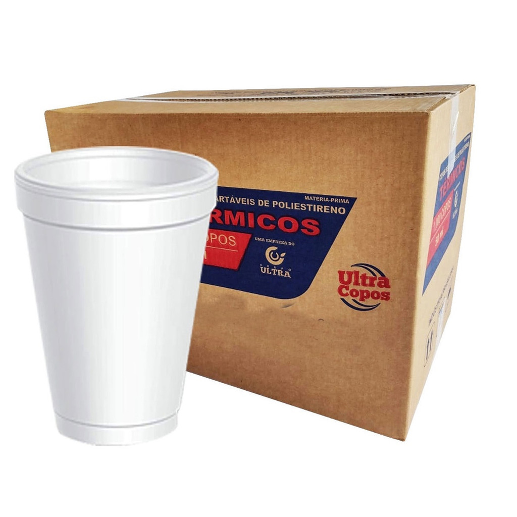 COPO DE ISOPOR 300ML TÉRMICO C/500 UNID DESCARTÁVEL CHOCOLATE QUENTE CHÁ CAPUCCINO CAFÉ