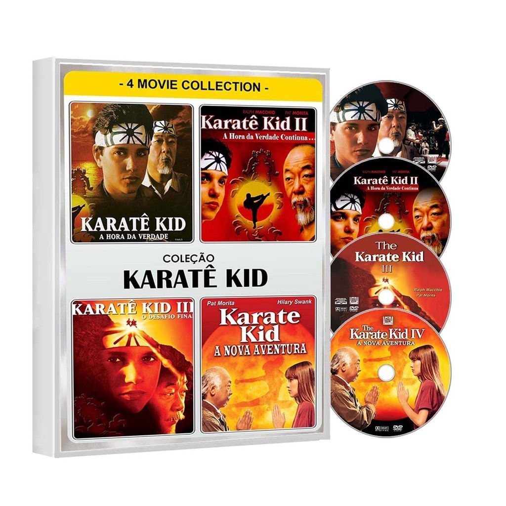 Karatê Kid Hora Da Verdade Quadrilogia Filme 1 2 3 4 - 4 Dvd
