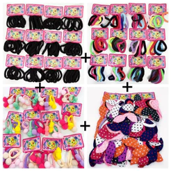 KIT 4 Pacotes tem 48pcs Rabicó Meia Coelho+48pcs Pom Pom coloridos+72pcs preto+72pcs coloridos