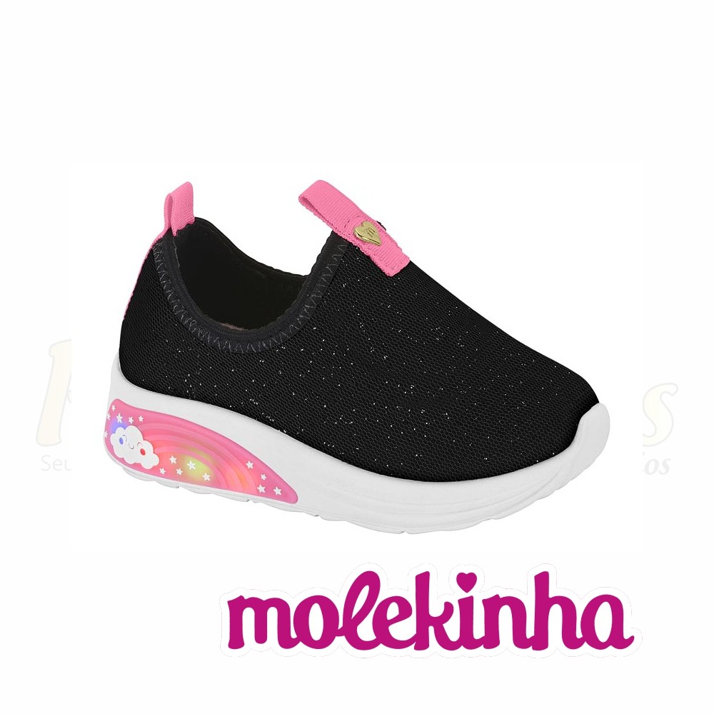 2731.200 Tênis Meia LED Molekinha Feminino Esportivo Baby