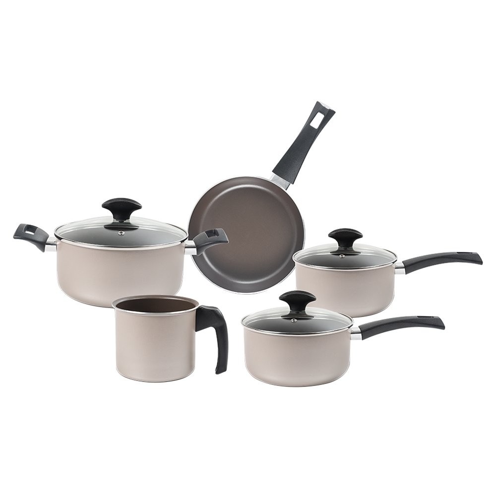 Jogo De Panela Brinox Ceramic Life | Alumínio, Revestimento Cerâmico, Essence Champagne, 5...
