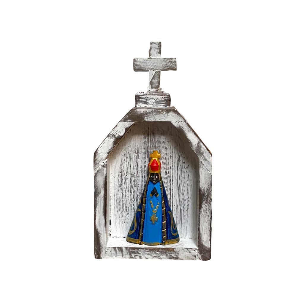 ORATORIO NOSSA SENHORA APARECIDA EM MADEIRA