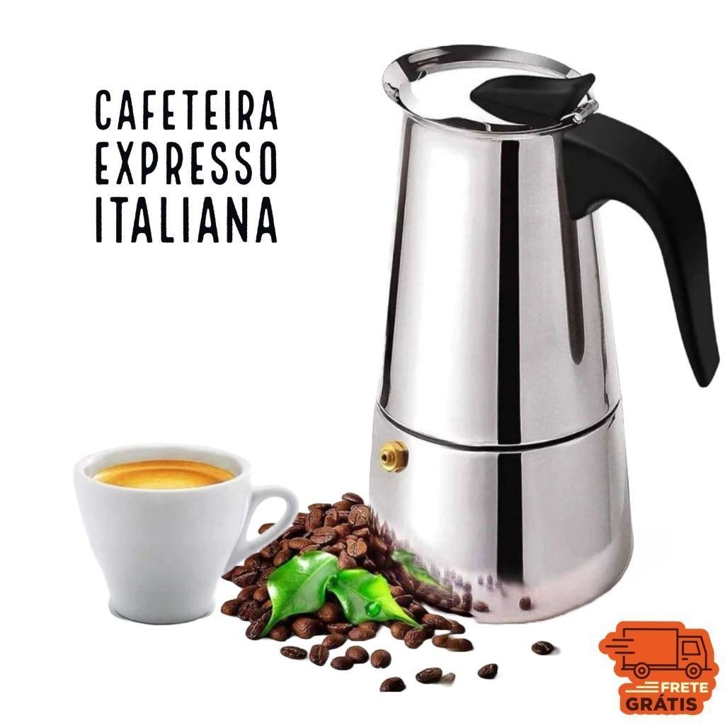 Maquina de Café Cafeteira Italiana luxo 4, 6 e 9  Xicaras Expresso Moka