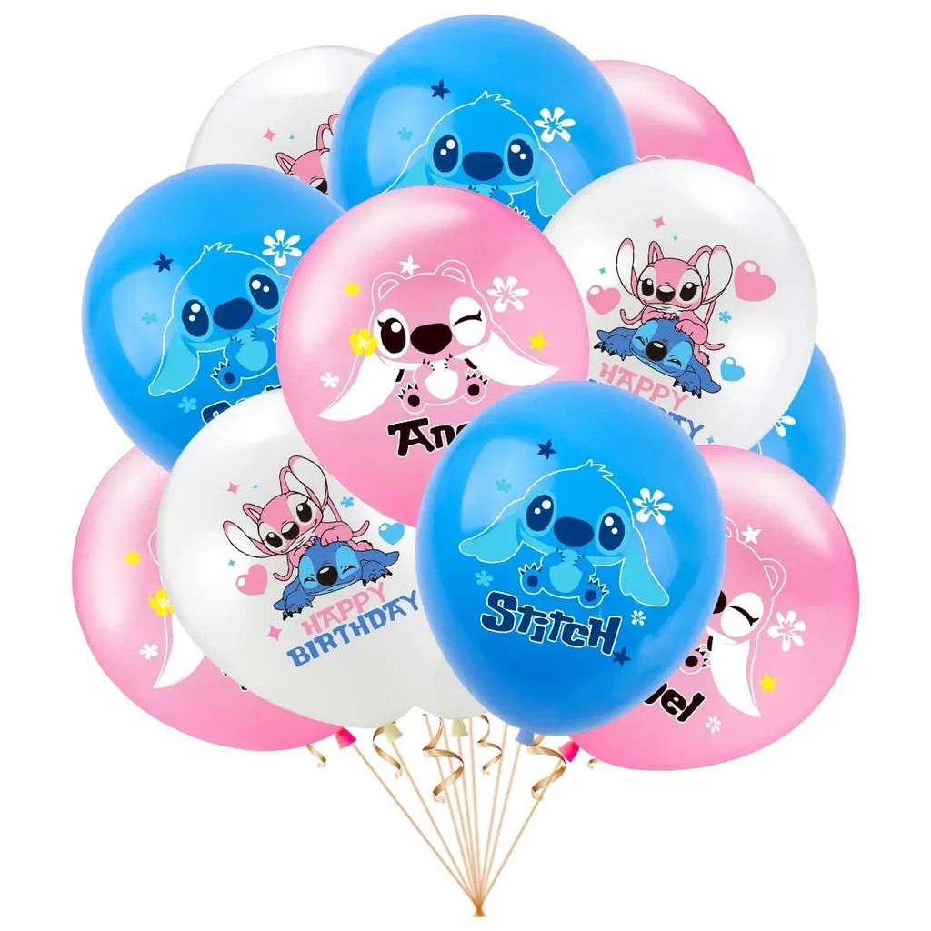 12 Polegada Disney Lilo E Stitch Balão De Látex Conjunto Menino Menina Festa De Aniversário Chá De Bebê Decorações De Br em Oferta na Shopee