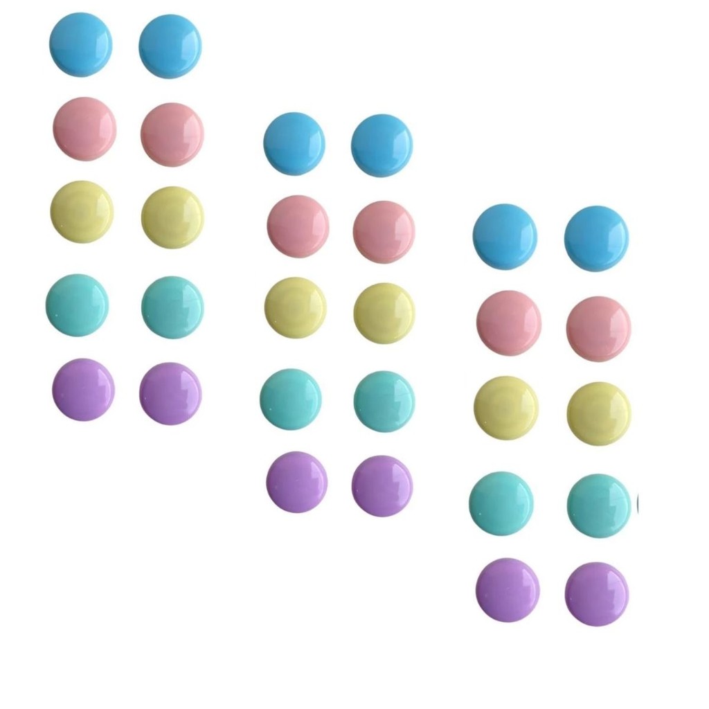 Kit 30 Imãs Coloridos Pendurar Avisos Geladeira ou Quadro em Oferta na Shopee