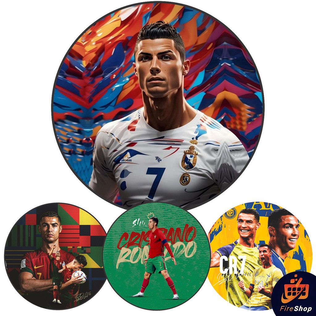 Capa de Painel 50x50 Festa Cristiano Ronaldo 
VARIOS MODELOS Redondo Tecido Sublimado Decoração em Oferta na Shopee