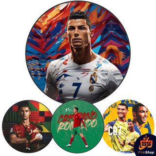 Capa de Painel 50x50 Festa Cristiano Ronaldo 
VARIOS MODELOS Redondo Tecido Sublimado Decoração