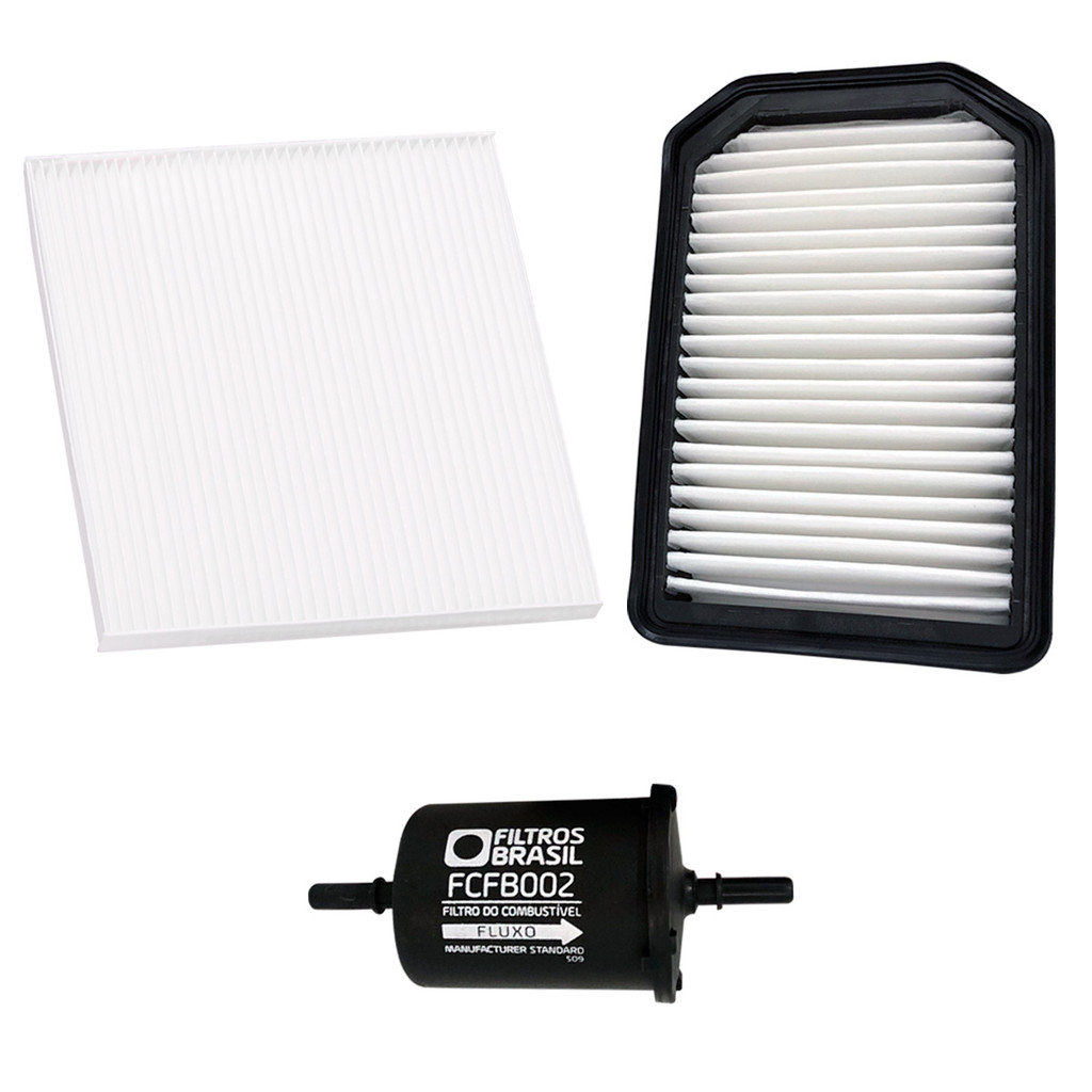 Kit Filtro Cabine + Filtro Ar + Filtro Combustível Para Hb20