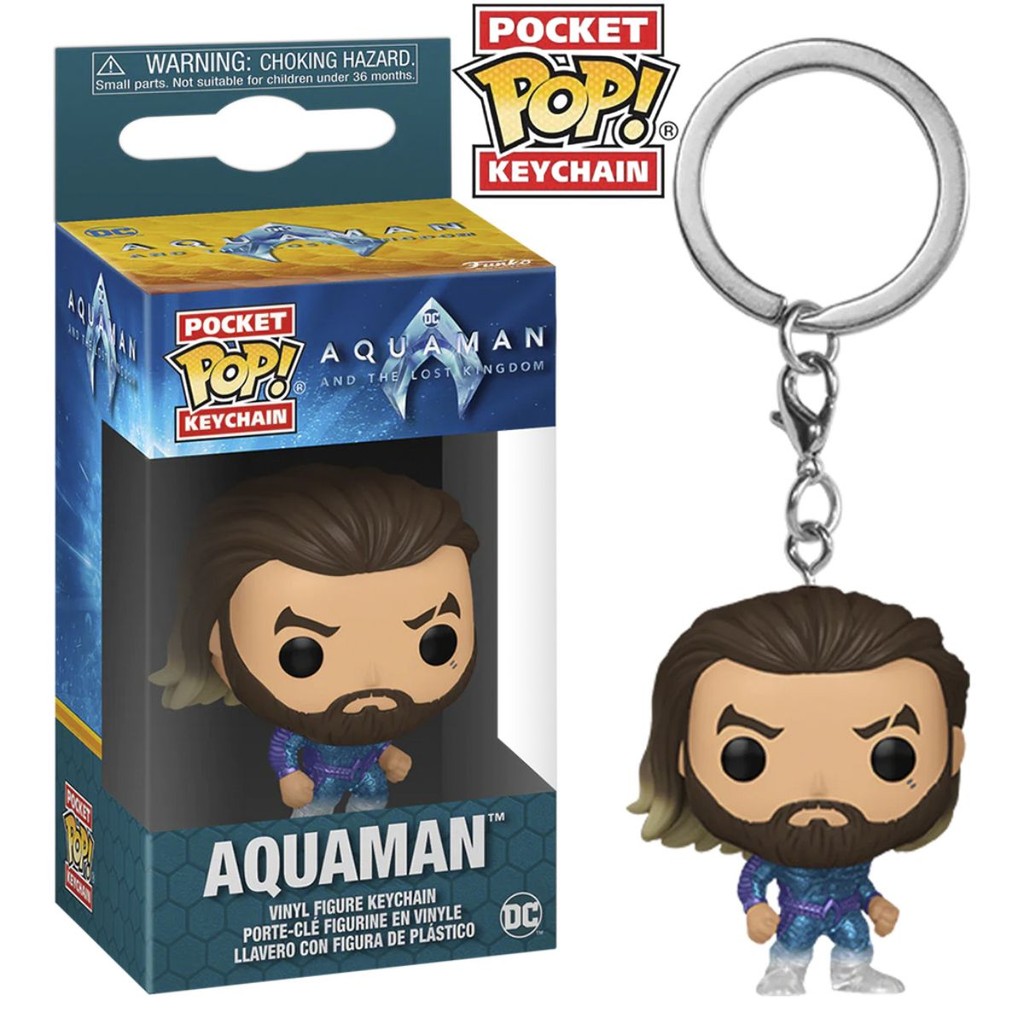 Aquaman do Filme Aquaman and the Lost Kingdom Chaveiro Funko Pocket Pop Keychain