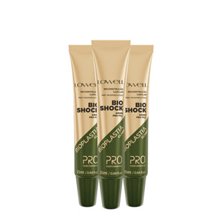 Kit Lowell Bioplastia Clinic Bio Shock Tratamento Reconstrutor Extra (3 unidades) em Oferta na Shopee