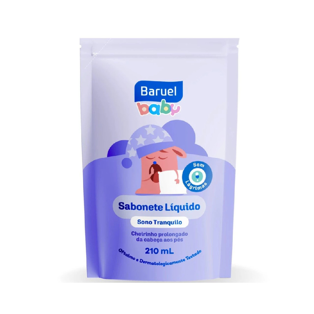 Sabonete Líquido Sono Tranquilo Baruel Baby Antialergênico 210ml em Oferta na Shopee