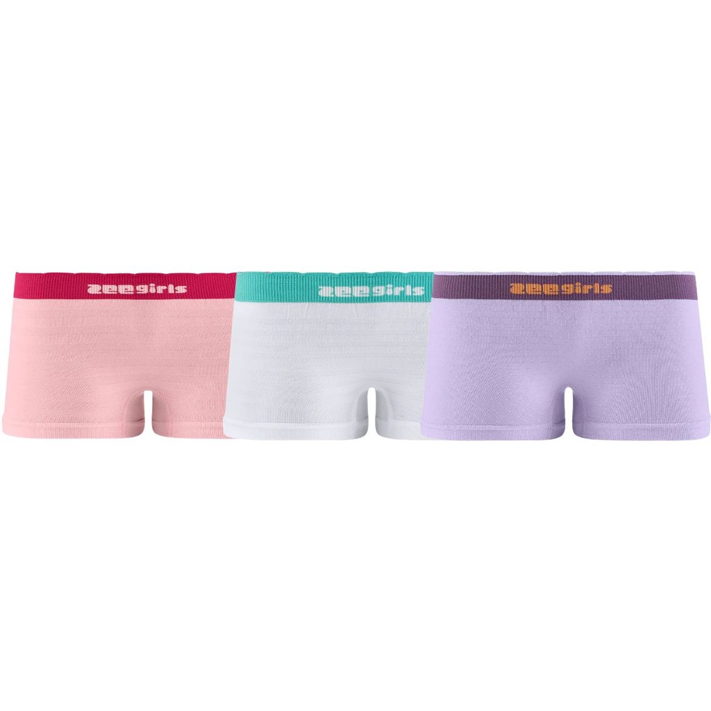 Kit 3 Calcinhas Boxer Infantil Zee Rucci Leveza Sem Costura Confortável Macia Vestido Box Menina Não Marca