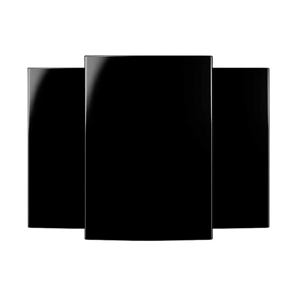 Kit com 3 Linha Sleek Ebony Placa Cega 4x2