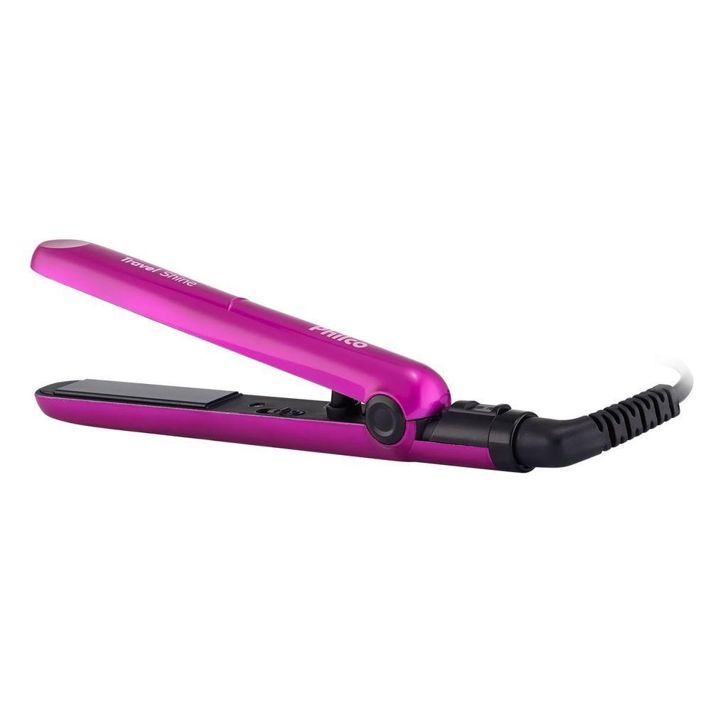 Kit Travel Shine Rosa Philco Prancha + Secador Bivolt em Oferta na Shopee