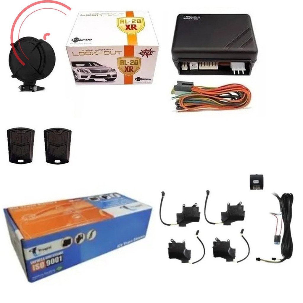 Alarme Automotivo Look Out Trava Eletrica Tragial 4 portas