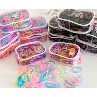 Kit 2/4/6//10/12 Pacote Colorido Elasticos Silicone De Cabelo Bonitos Elástico em Oferta na Shopee