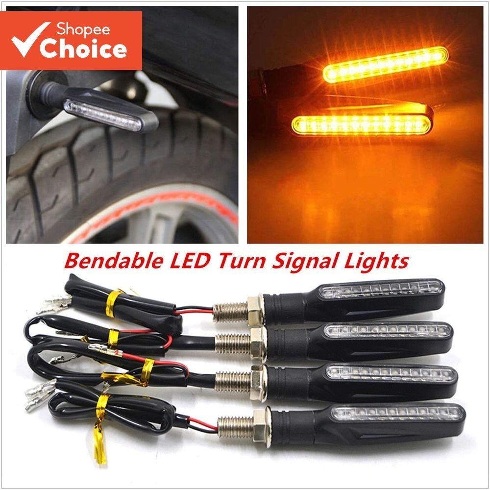 Universal LED Mo torcycle Turn Signal Light 12v IP68 À Prova Dip68 Água Amb er Pisca Indicador Luzes Traseiras Acessório