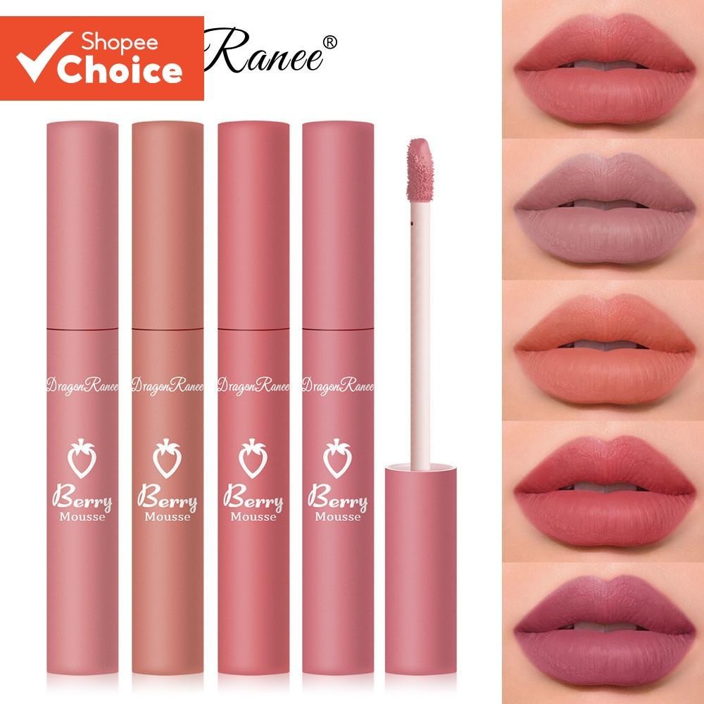 Dragon Ranee Batom Lip Gloss Matte De Longa Duração À Prova D'água Antidesbotamento Adequado Para Copos