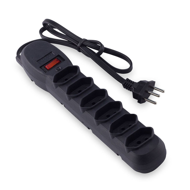 Filtro de linha 6 tomadas bivolt 5006 Force Line em Oferta na Shopee