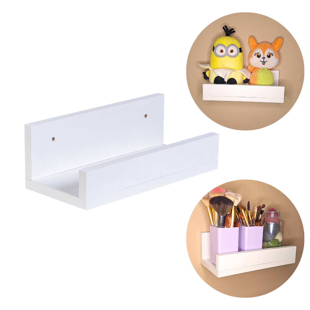 Prateleira para Quarto Escritorio Cozinha MDF Martimo Canaleta De Parede Acompanha Kit Montagem