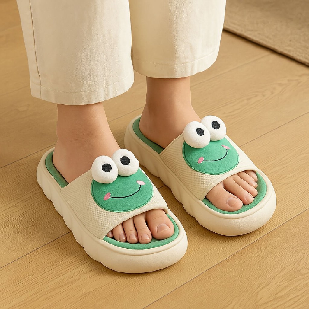 Chinelo Pantufa Nuvem Sandália Antiderrapante Inverno Confortável Macio Linho Conforto Premium Sapo