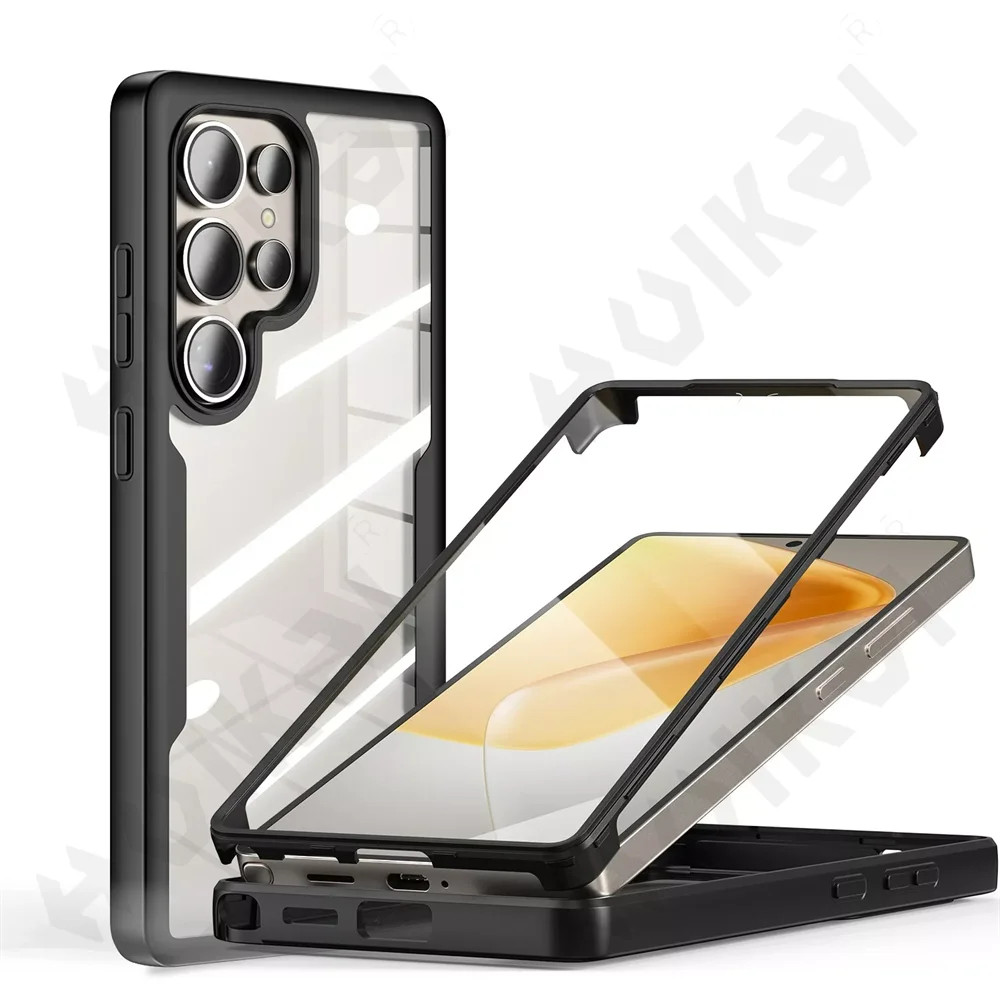 Capa Para Samsung Galaxy S21 S22 S23 S24 S25 ULTRA PLUS S21FE S23FE S24FE S25FE 360 Completa À Prova De Choque Silicone 