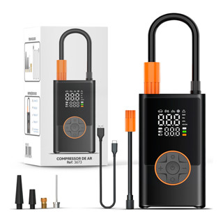 Compressor de Ar Portatil Bomba De Encher Pneu Compressor Pneu Carro Recarregavél Display Digital em Oferta na Shopee