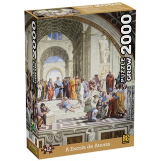 QUEBRA CABEÇA A ESCOLA DE ATENAS 2000 PEÇAS GROW PUZZLE GRÉCIA PLATÃO FILÓSOFO PINTURA OBRA DE ARTE em Oferta na Shopee