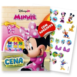 Completando a cena - atividades com adesivos: Minnie