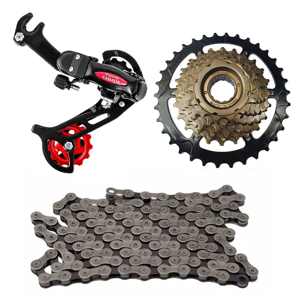 Kit 21 Vel Catraca K7 14/34 Mega Range Cambio C/g Corrente em Oferta na Shopee