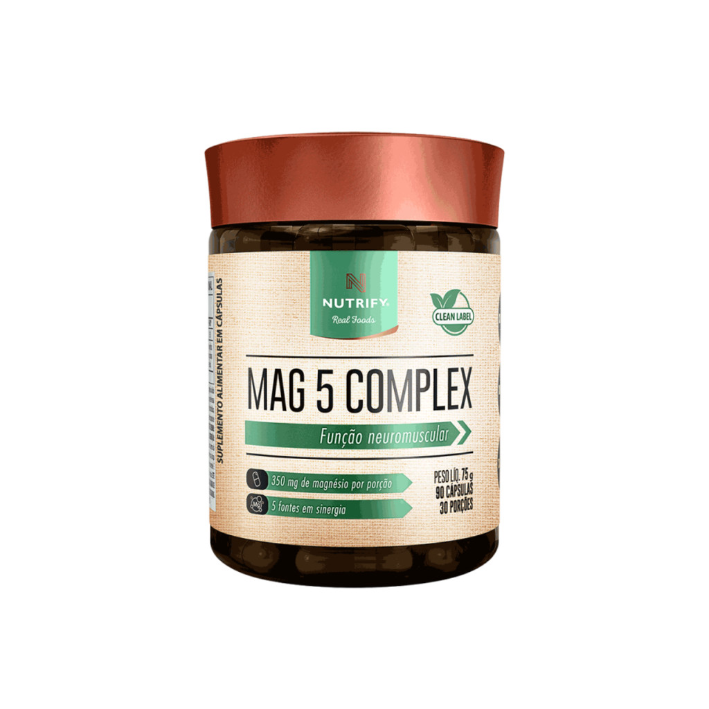 Magnésio Dimalato - Mag 5 Complex 90 Capsulas - Nutrify em Oferta na Shopee