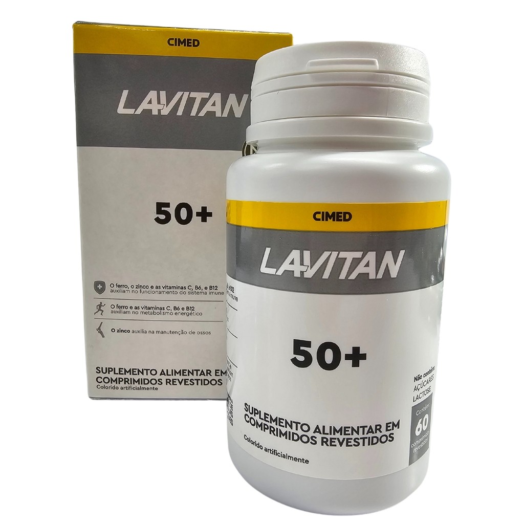 Suplemento Alimentar 50+ Lavitan Cimed 60 Comprimidos