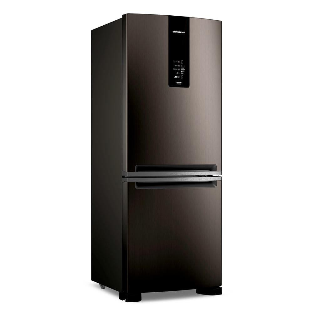 Detalhes do Refrigerador de 02 Portas Brastemp Frost Free Inverse A+++ 447 Litros Black Inox com Smart Flow e Fresh Box - BRE57FE