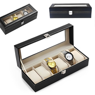 Porta Relógio Estojo Organizador Luxo Divisórias Maleta Caixa Aveludado 6/12 Divisórias em Oferta na Shopee