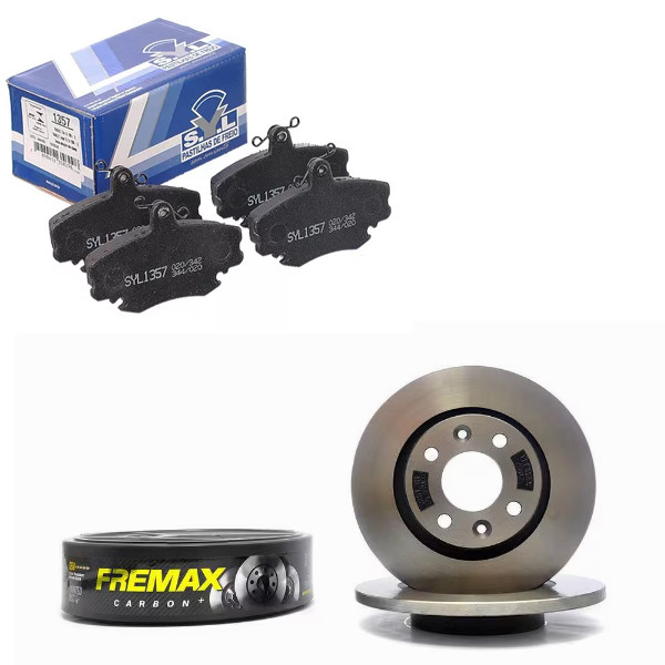 Kit Disco Freio Sólido + Jogo Pastilha Freio CLIO LOGAN SANDERO – FREMAX / SYL