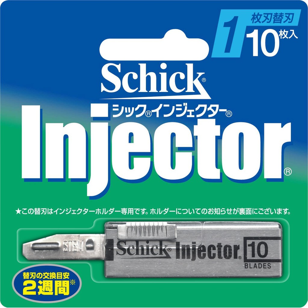 Schick Schick injetor 1 lâmina de lâmina Blade Silver Single 10 peças x 1