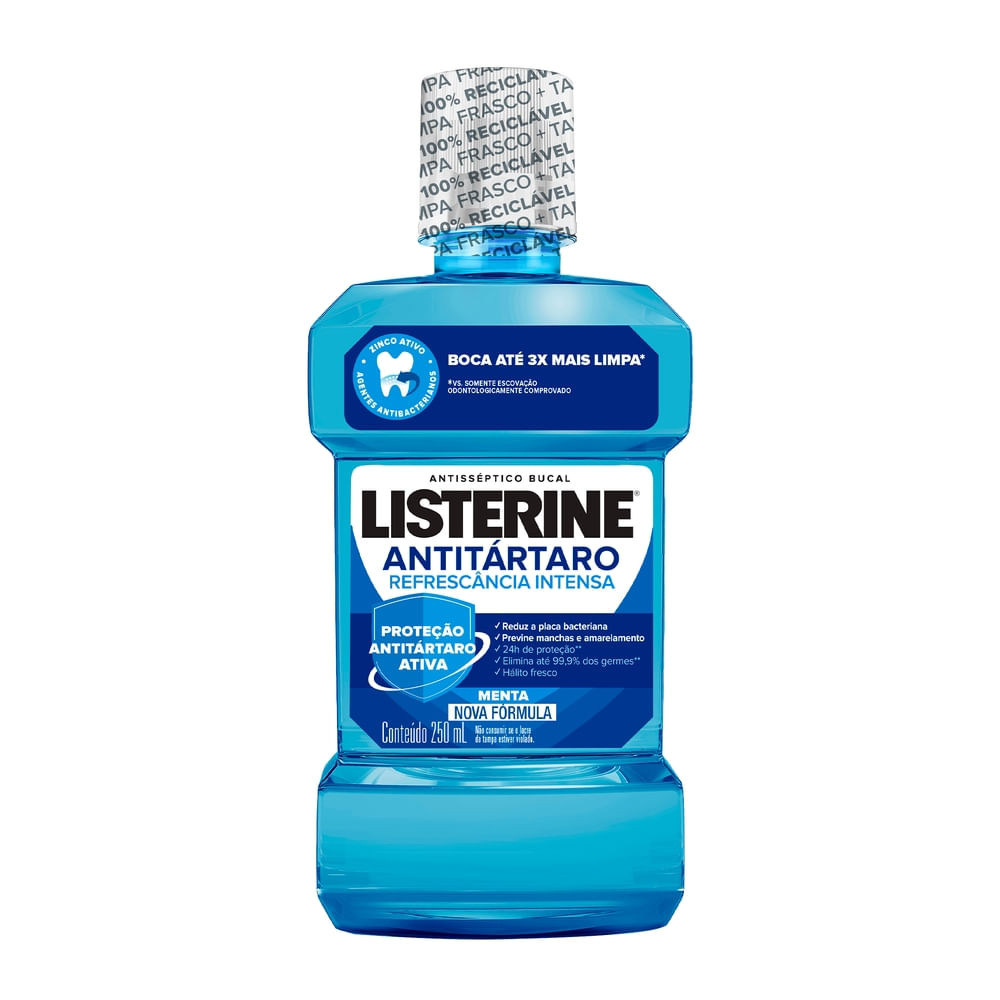 Antisséptico Bucal Listerine Antitártaro Sabor Menta 250ml - Health
