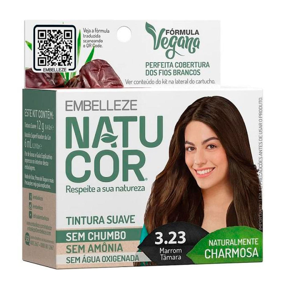 Tintura em Pó Natucor Embelleze Tamara 3.23 12g - Beauty