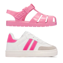 Combo Infantil 2 Pares Tenis e Sandalia Feminina Funfy 015A