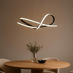 Luminaria Pendente Led Iris 36w Com Seleção de temperatura Quente/Neutro/Frio Preto Cod: ALUT001622 Alut By Avant