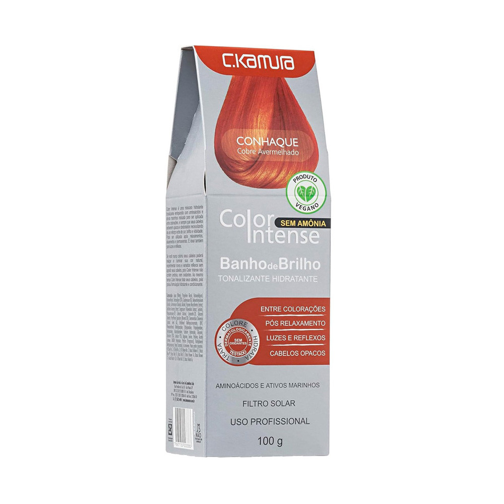 Imagem Tonalizante C.Kamura Color Intense Conhaque Banho De Brilho 100g