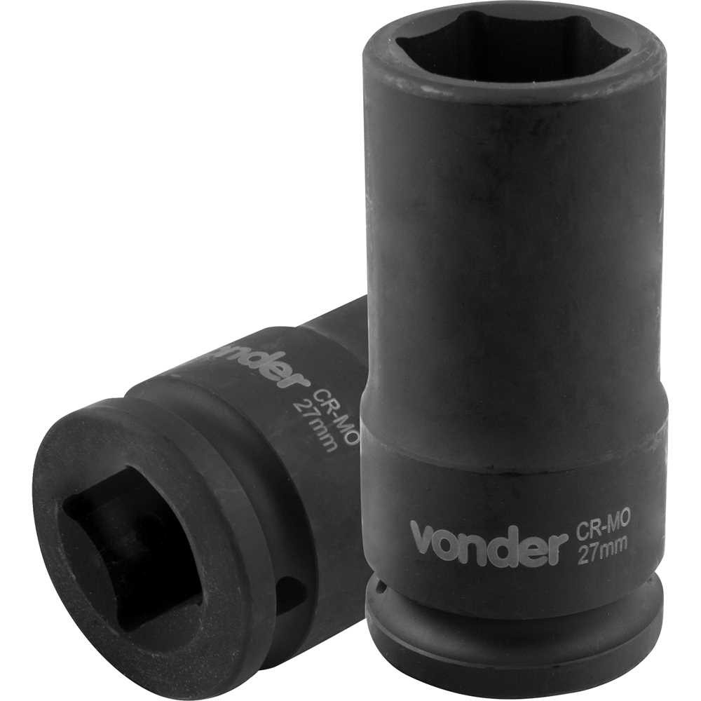 Soquete Sextavado Longo Impacto 27mm Encaixe 3/4 Vonder